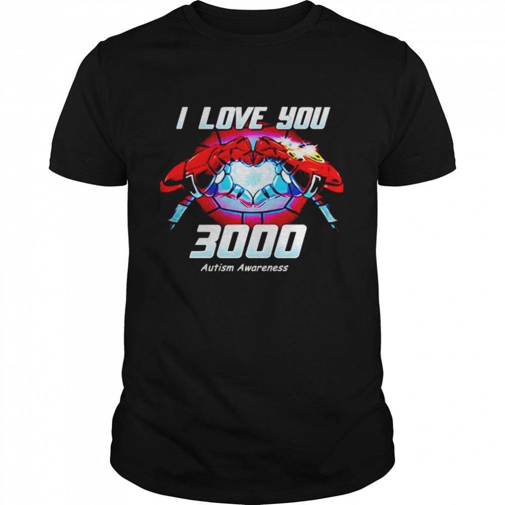 Ironman I Love You 3000 Autism Awareness Shirt