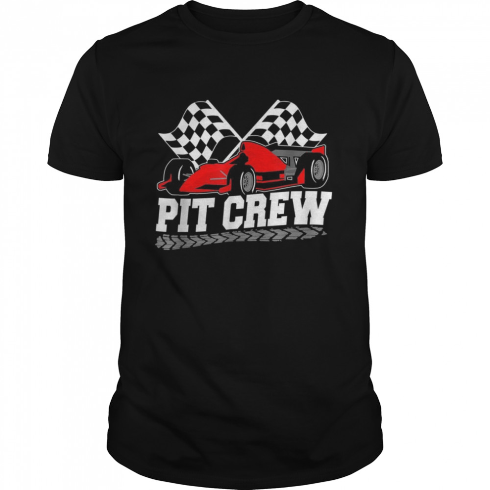 PitCrewCar Racing Checkered Flag Racing Party Shirt