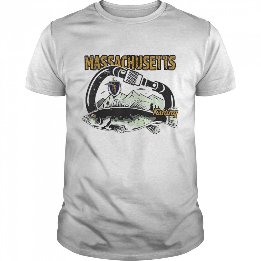 Retro Carabiner Massachusetts Fishing Shirt