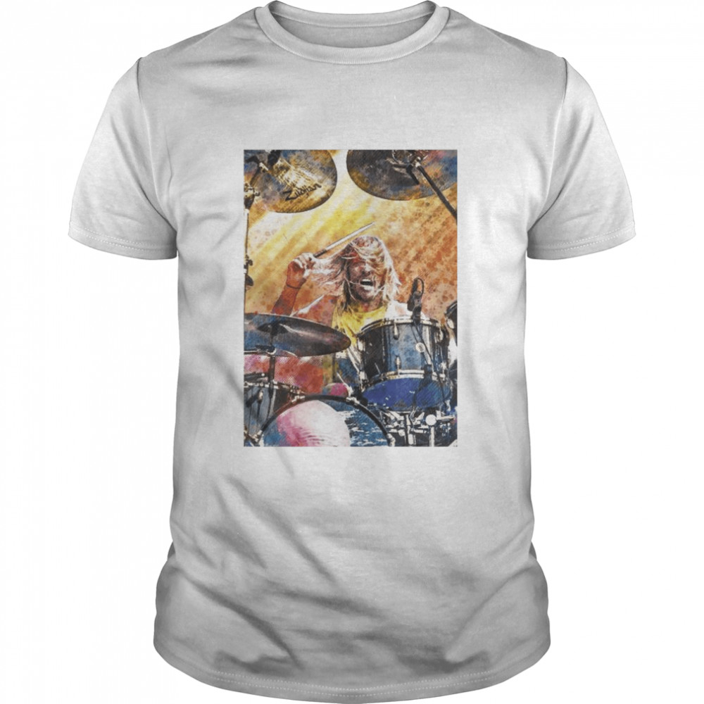 Foo Fighters Hard Rock Taylor Hawkins Watercolour T- Classic Men's T-shirt