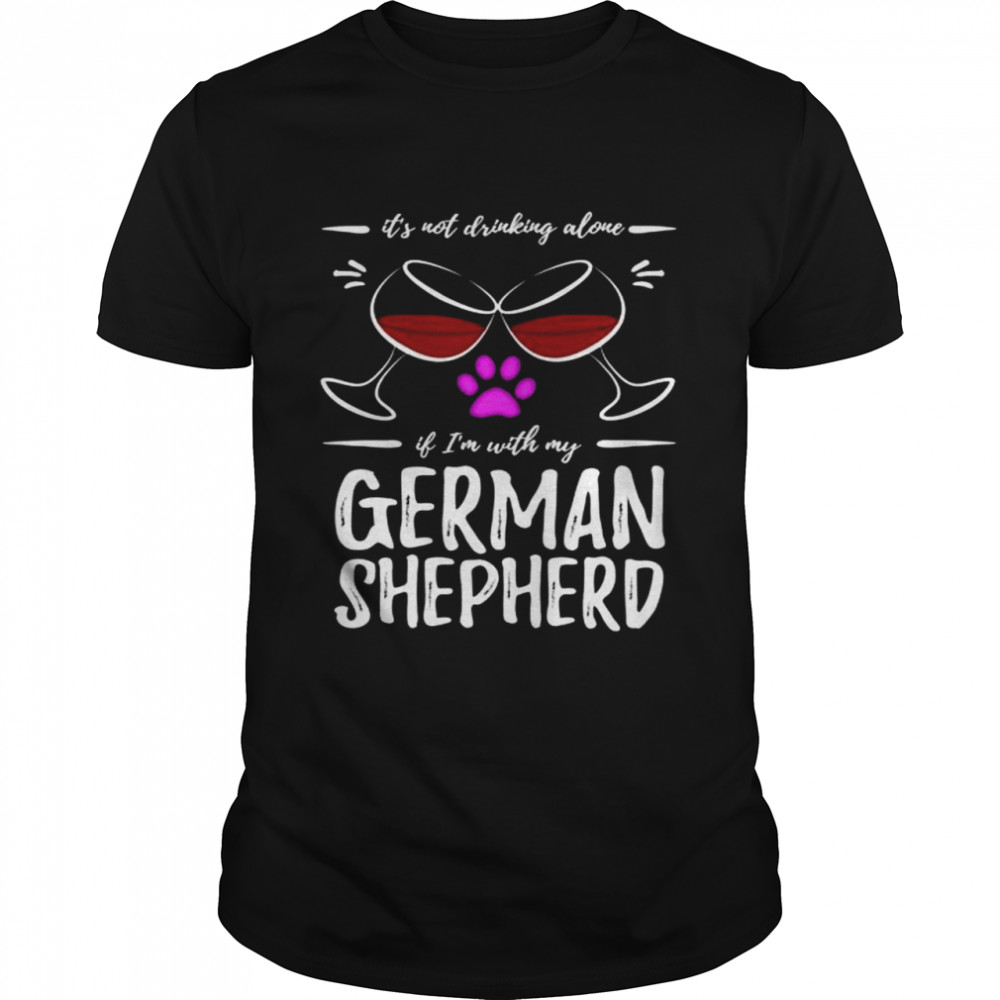 German Shepherd Dog Mom for Wine Shirt