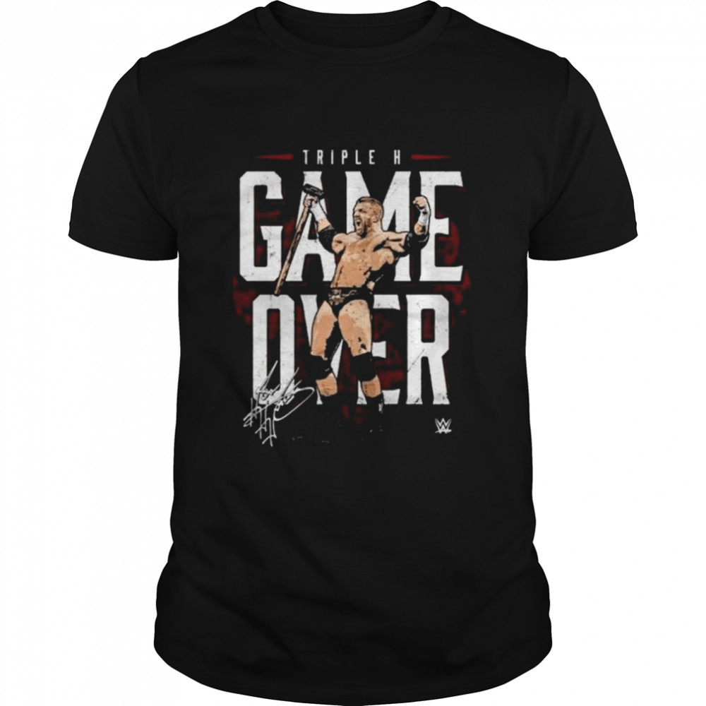 Triple h retires game over signatures shirt