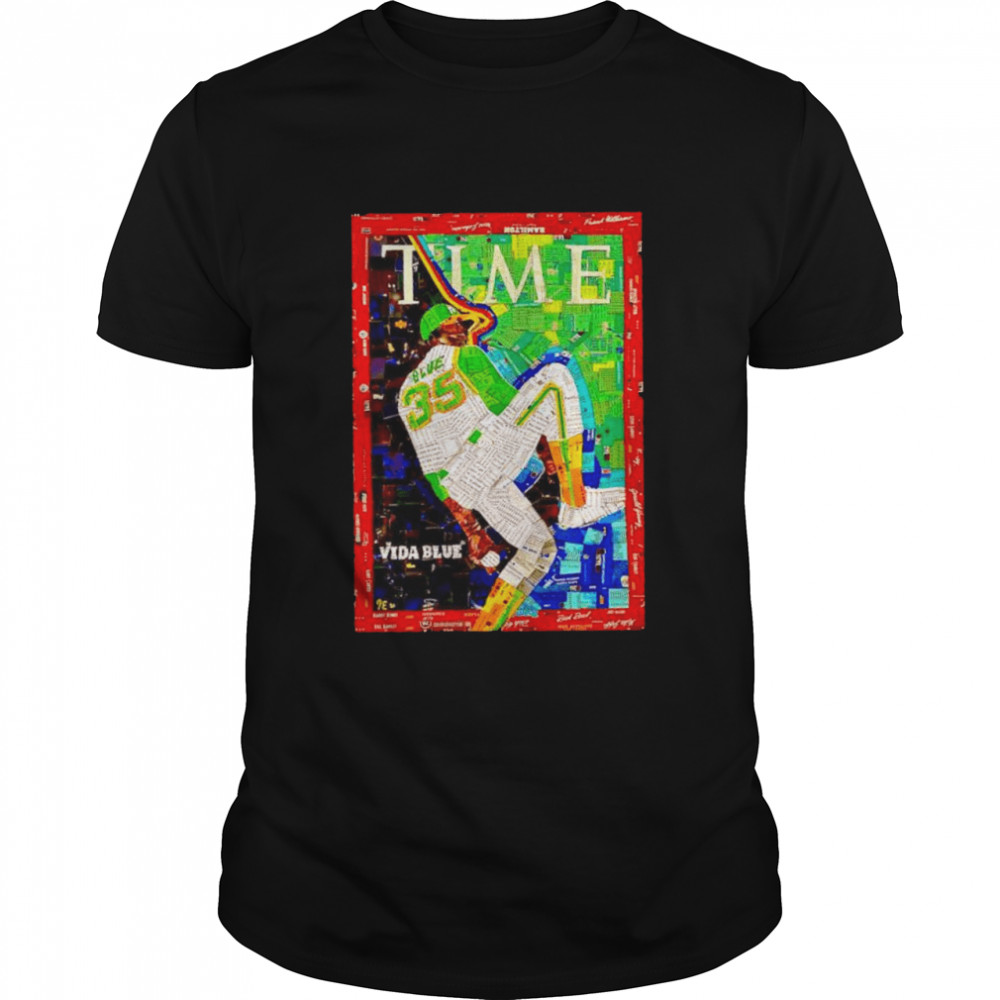 Vida Blue baseball card mosaic Time shirt Classic Men's T-shirt