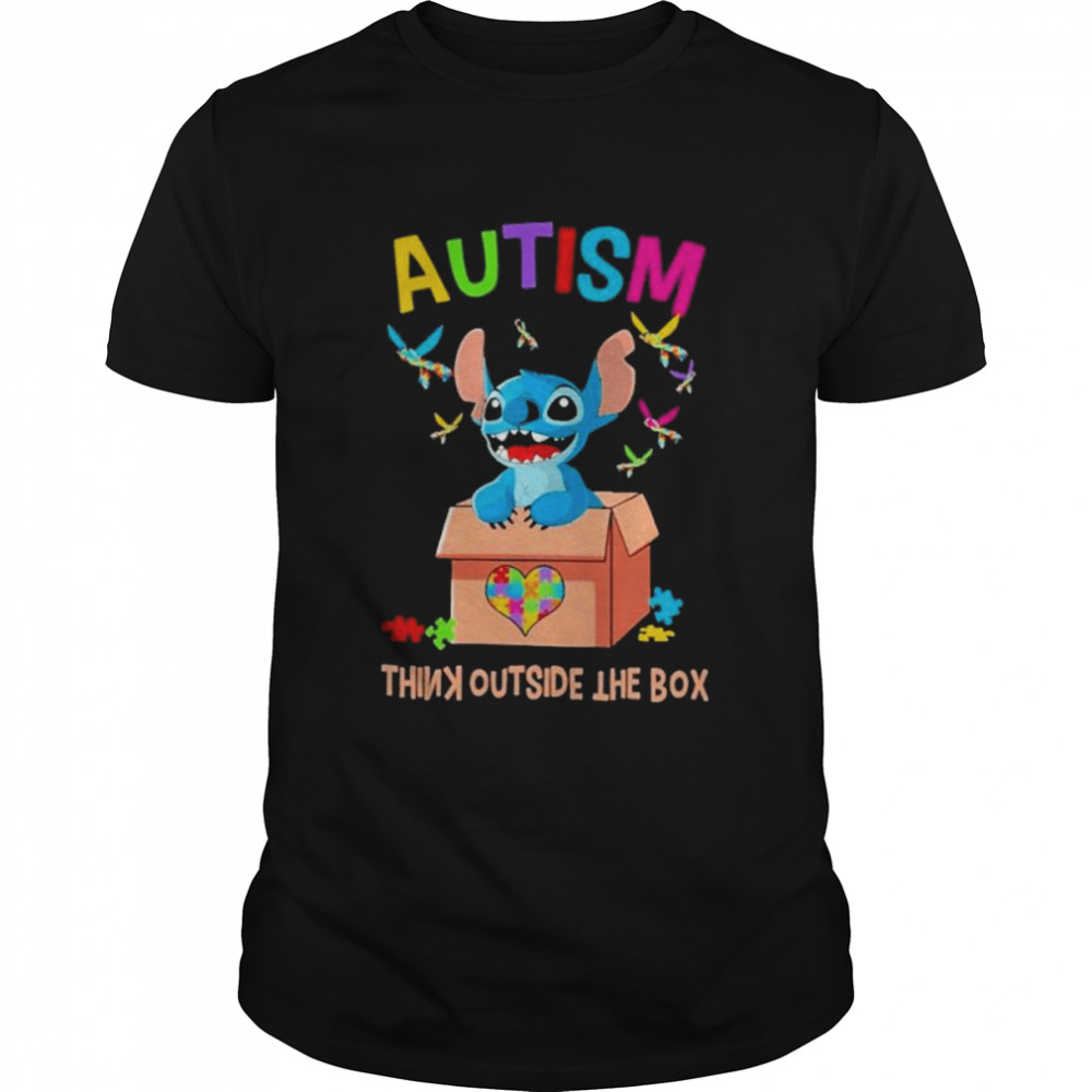 Baby stitch autism think outside the box shirt