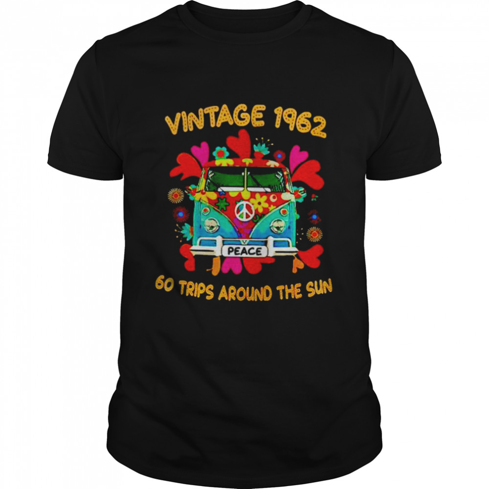 Hippie car vintage 1962 60 trips around the sun shirt
