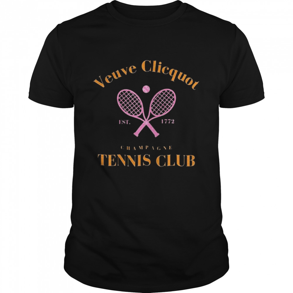 Retro Champagne Tennis Club Orange Rosé Label T- Classic Men's T-shirt
