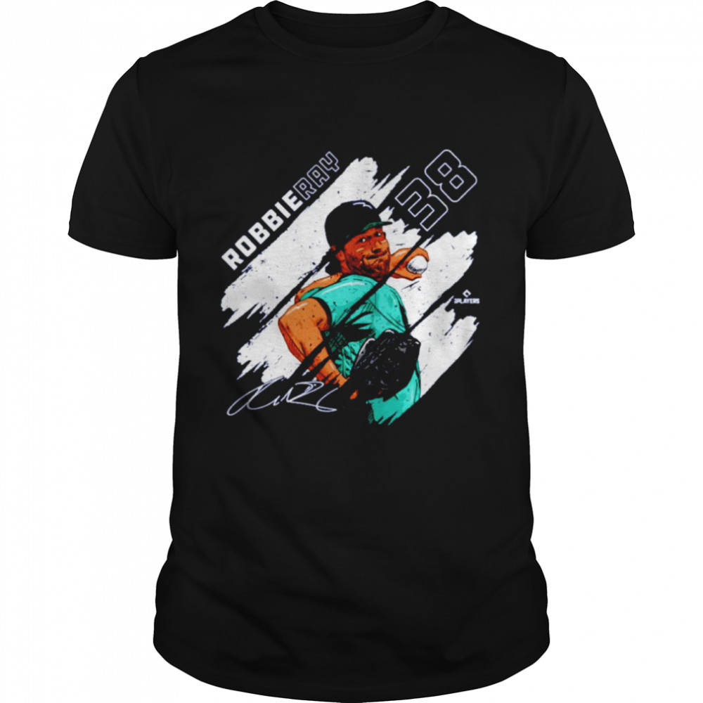 Robbie Ray Seattle Stripes Baseball Signatures  Classic Men's T-shirt