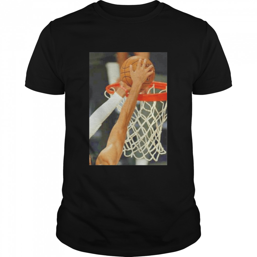 Brendan Tobin Bam Adebayo Iconic Block On Jayson Tatum Basketball Shirt