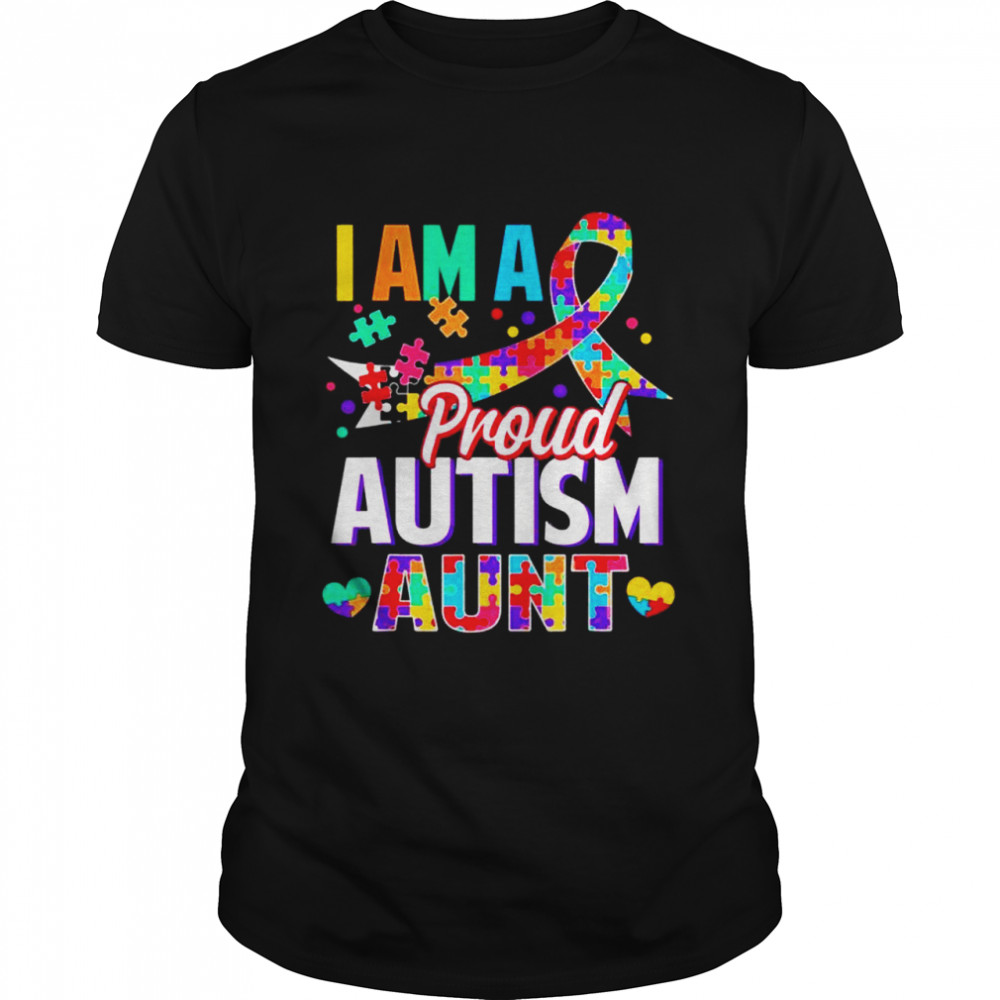 I’m a Proud Autism Aunt Autism Awareness Puzzle Piece Auntie Shirt