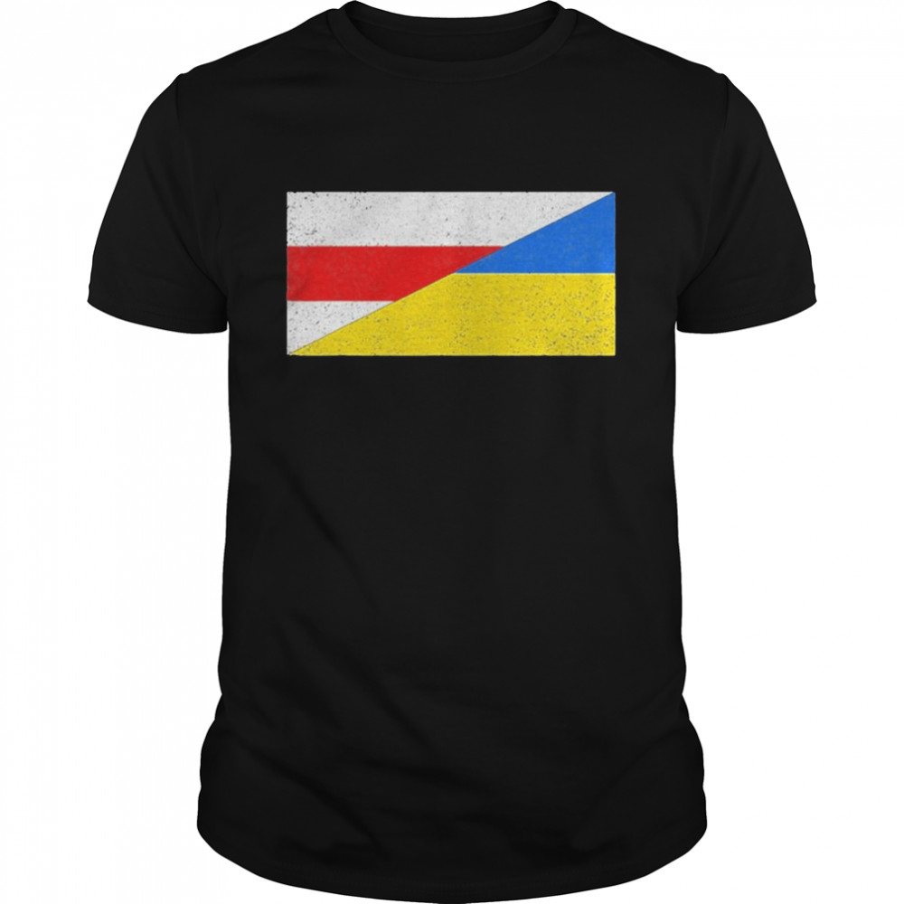 Belarus Ukraine Flag Belarusian Ukrainian Pride Nationality T- Classic Men's T-shirt