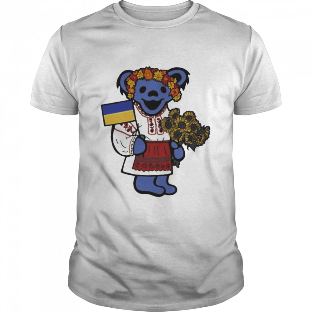 Grateful Dead Bears Sunflower Ukraine Flag Shirt