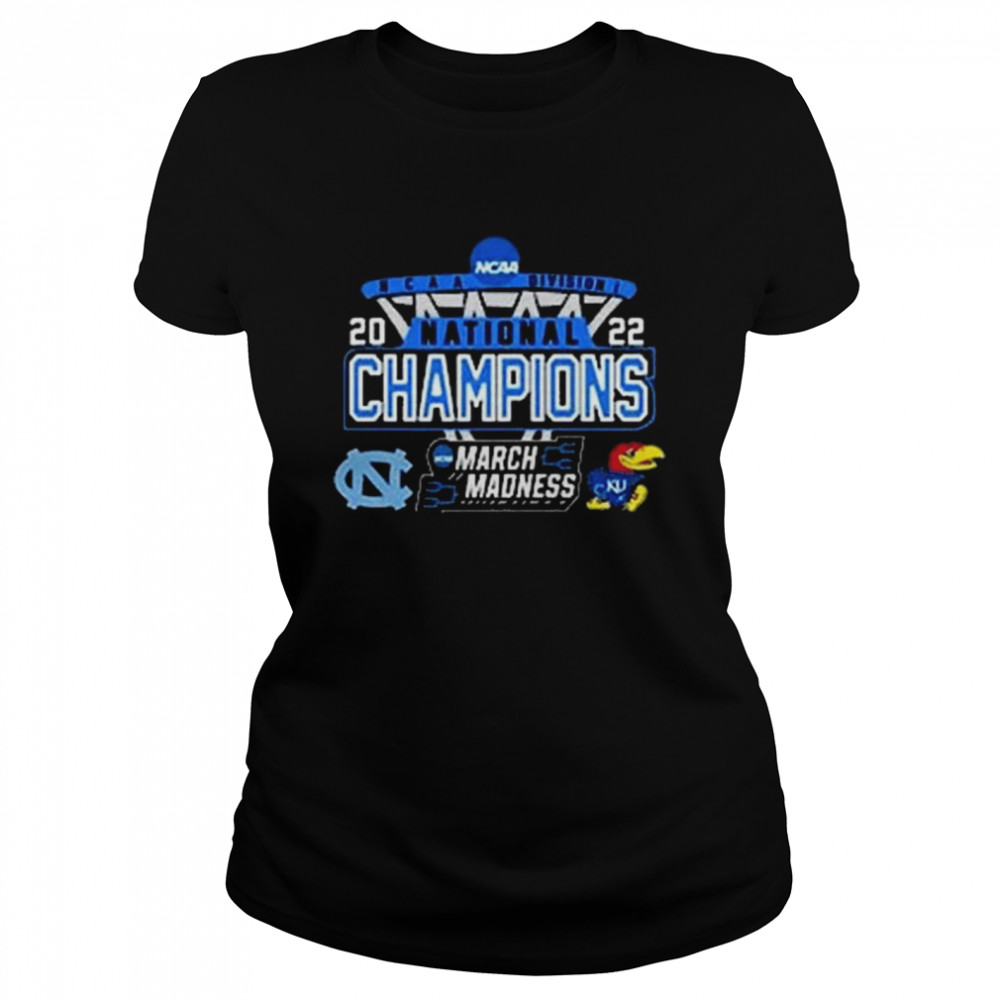 North Carolina vs Kansas jayhawks national champions ncaa march madness 2022 shirt Classic Women's T-shirt