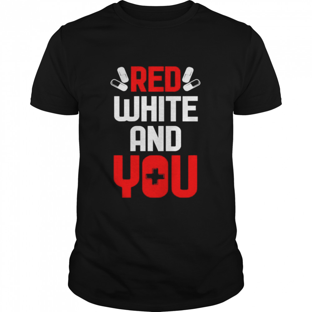 Red white and you health care shirt Classic Men's T-shirt