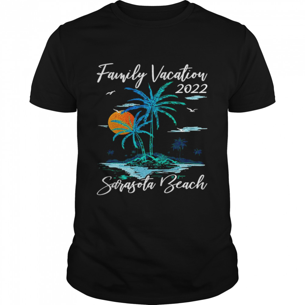 Retro Sunset Family Vacation 2022 Florida Sarasota Beach T- Classic Men's T-shirt
