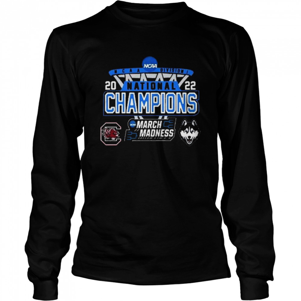 South Carolina Vs UConn Huskies NCAA March Madness National Champions 2022 Vintage T-shirt Long Sleeved T-shirt