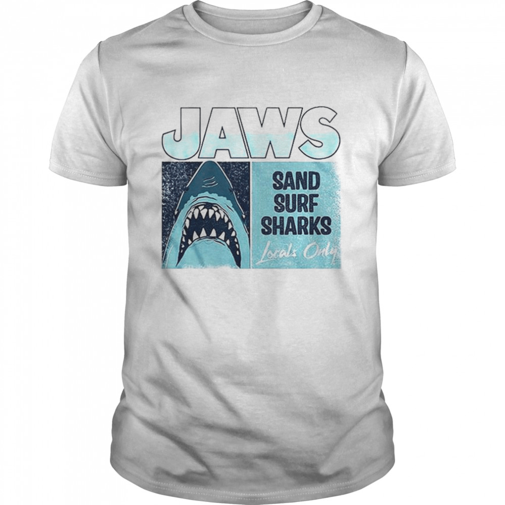 Locals Only Jaws Sand Surf Sharks T-Shirt