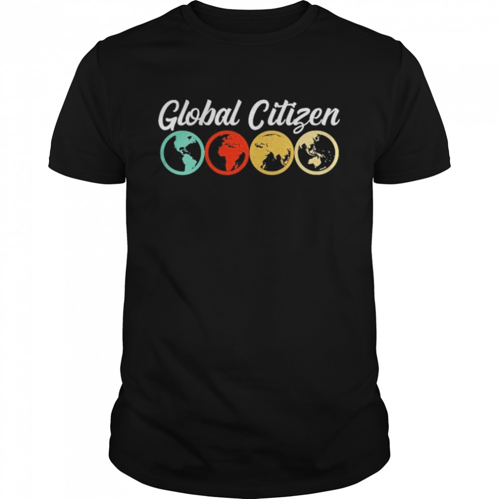 Vintage Global Citizen World Peace Retro Distressed Shirt