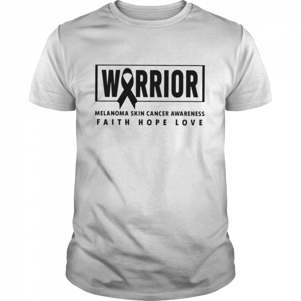 Warrior melanoma skin cancer awareness faith hope love shirt Classic Men's T-shirt