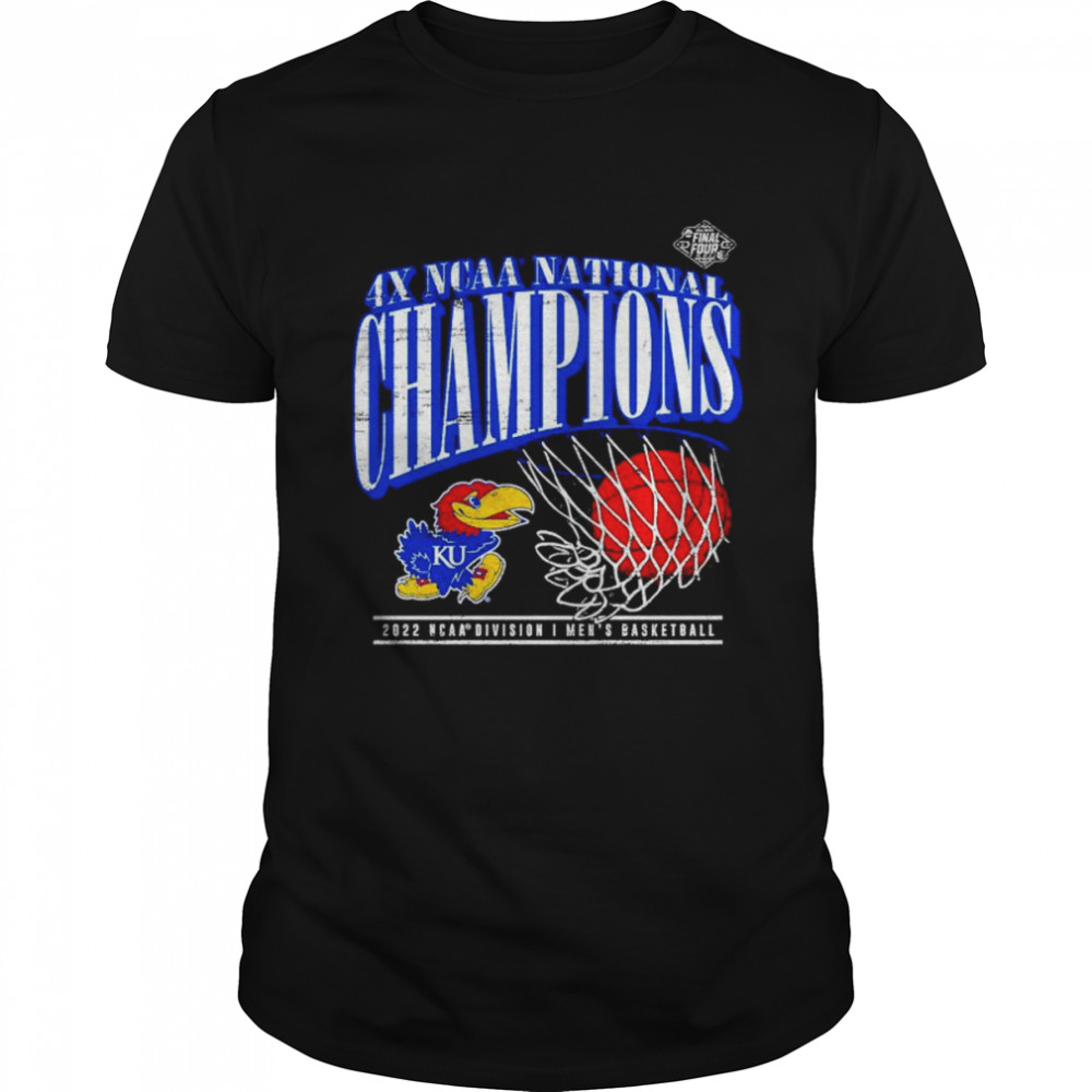 Kansas Jayhawks 2022 4X Ncaa Division I Men’s Basketball National Champions T-Shirt