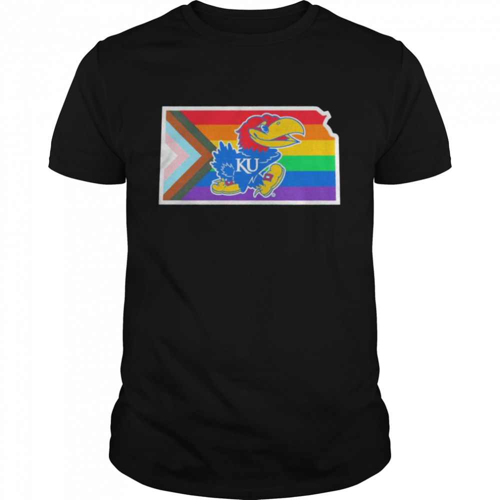 Kansas Jayhawks inclusive flag shirt