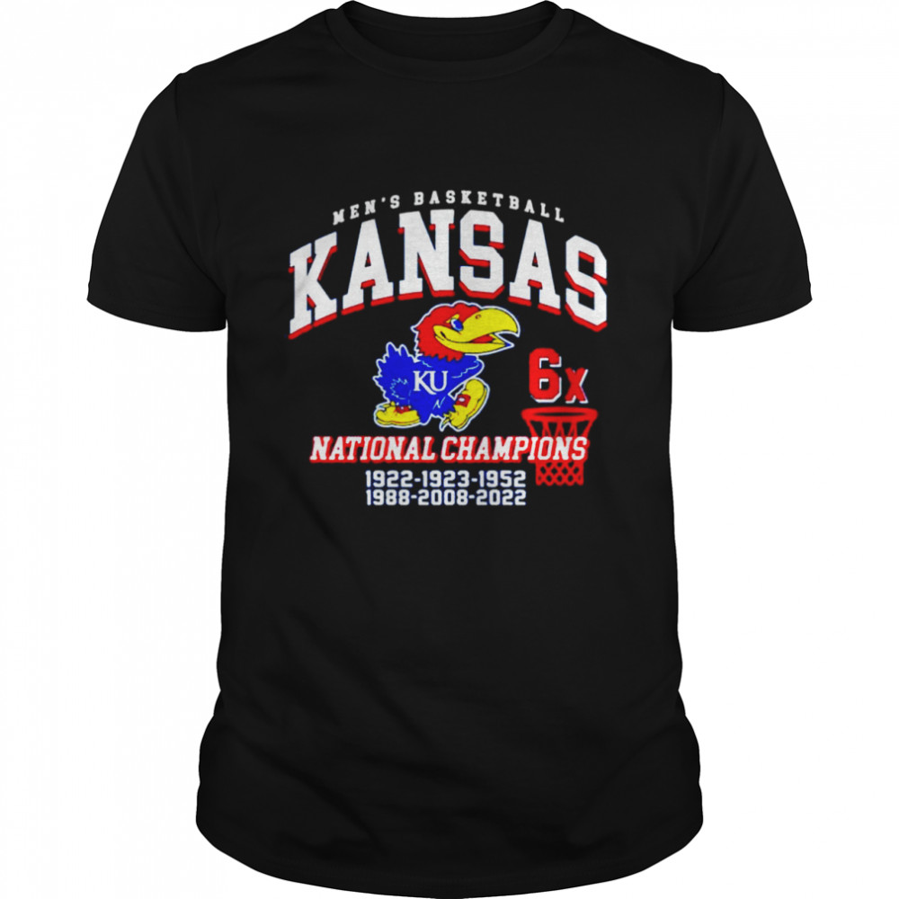 Kansas Jayhawks Men’s Basketball National Champions 6X 2022 shirt