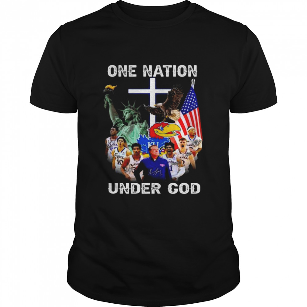 Kansas Jayhawks One Nation Under God American Flag 2022 Shirt