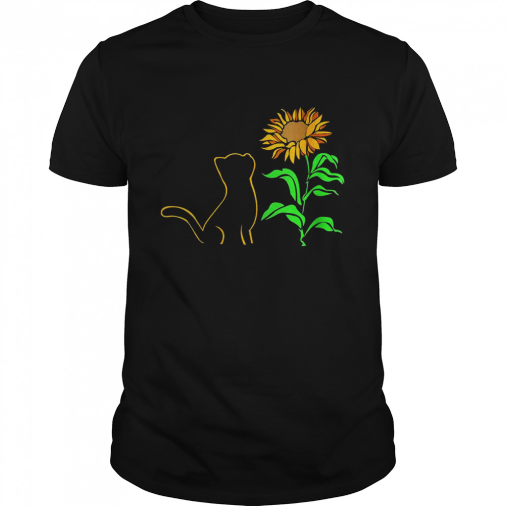 Womens Cat Sunflower Shirt