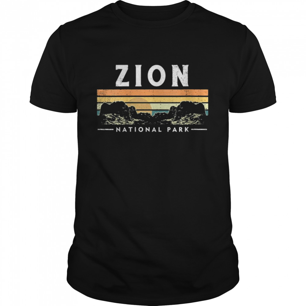 Womens Retro Zion National Park Us Vintage Utah Adventure Hiking Shirt