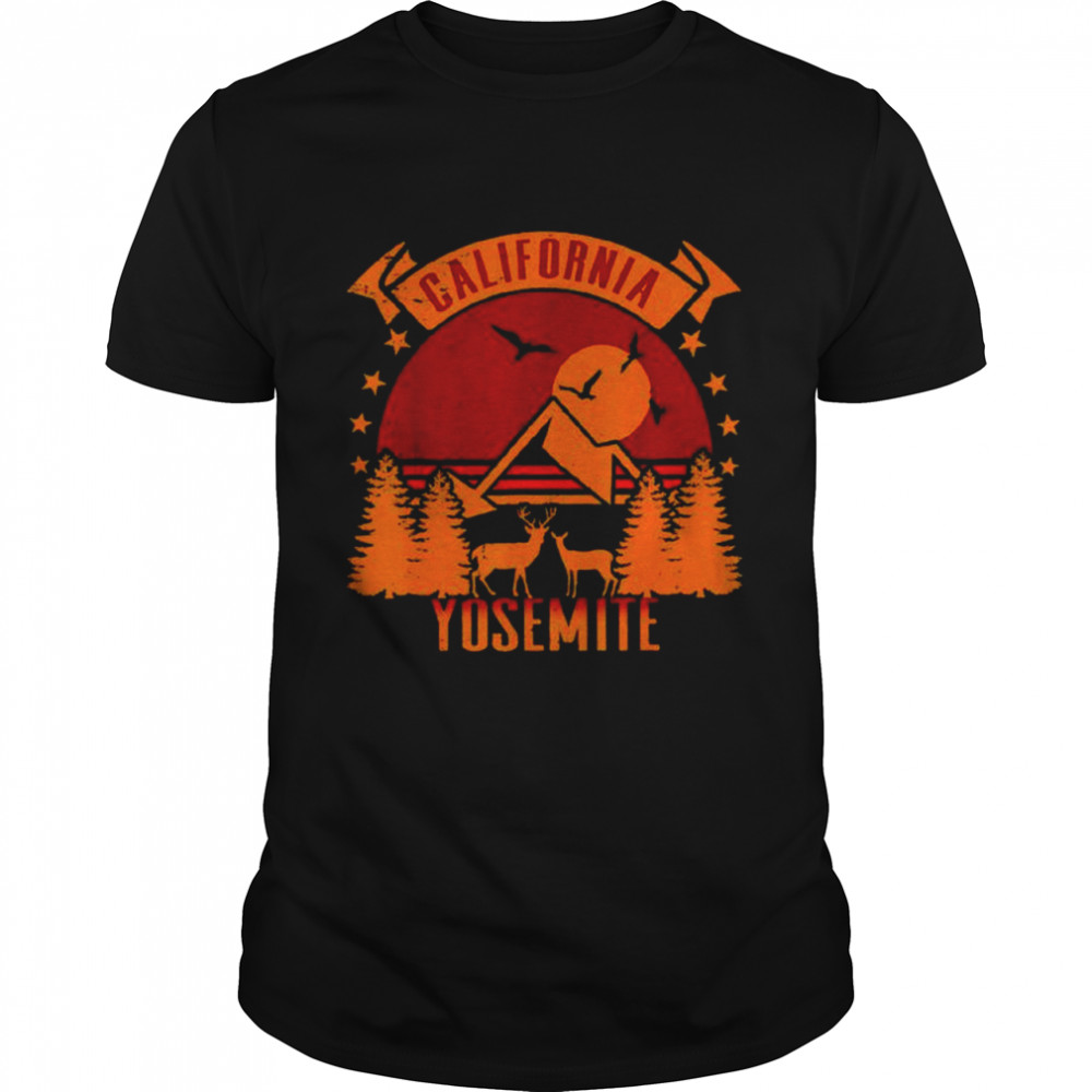 Yosemite Camping Lovers T-Shirt Vintage Yosemite National Park California Yosemite T-Shirt