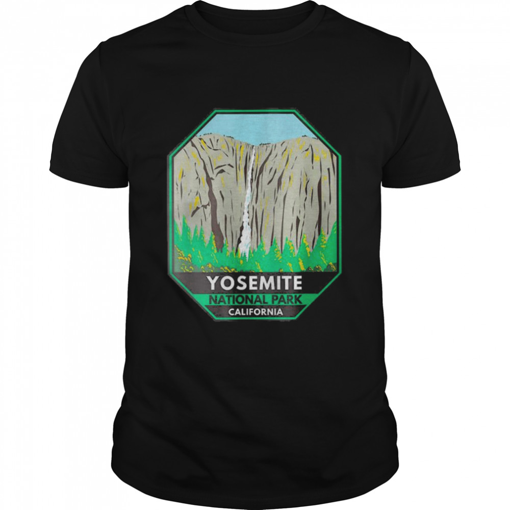 Yosemite Camping T-Shirt Yosemite National Park Ribbon Falls California Vintage Camping T-Shirt