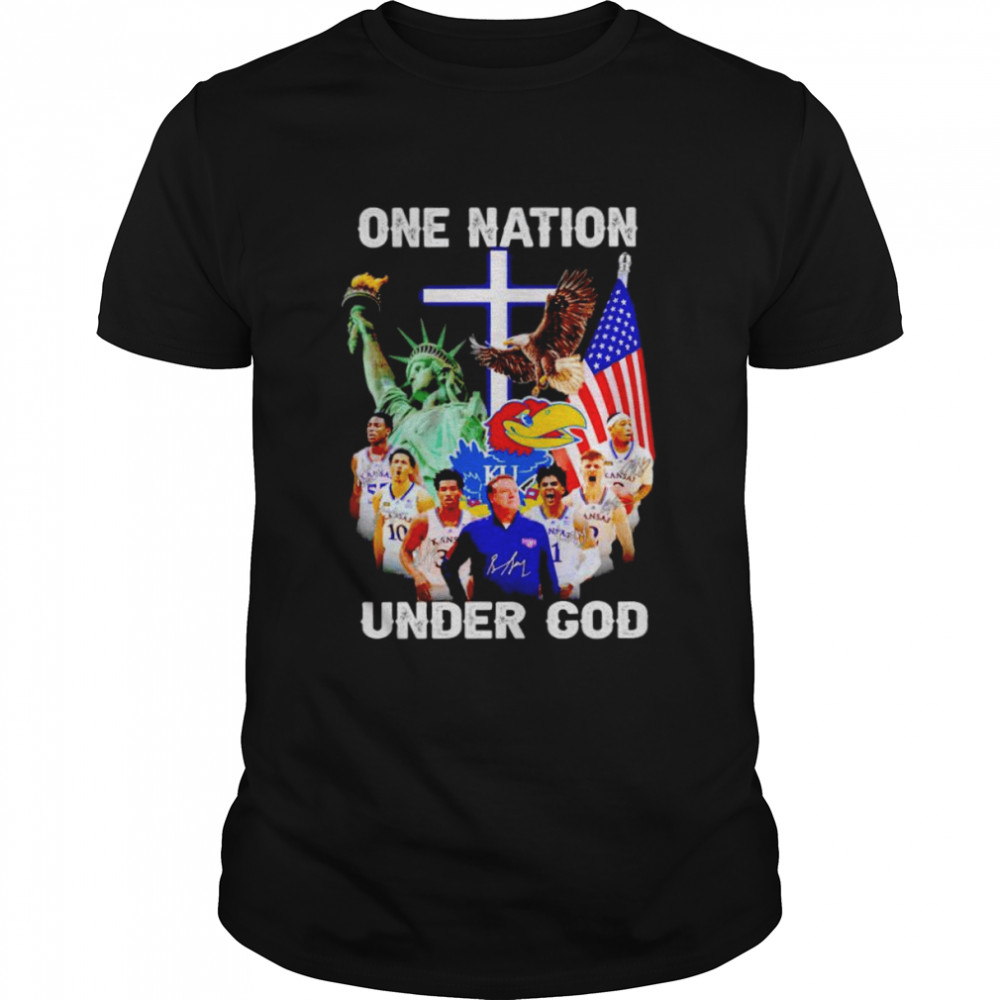 Kansas Jayhawks one nation under God signature shirt Classic Men's T-shirt