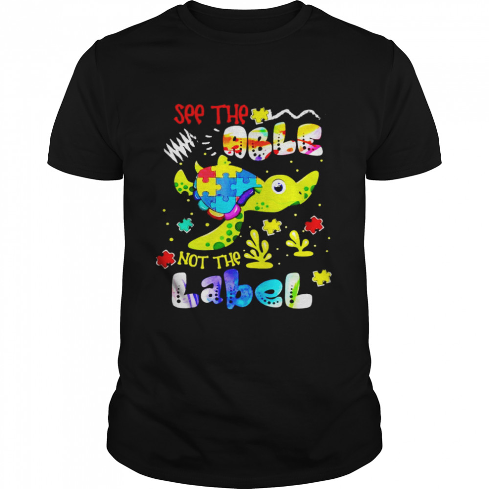 Autism Turtle see the able not the label shirt