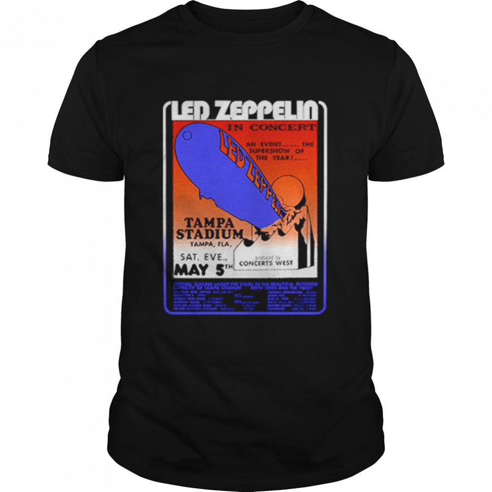 Led Zeppelin In Concert Tampa Stadium T-Shirt