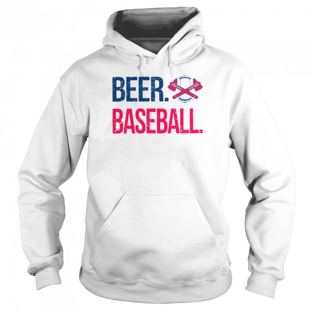 Atlanta Braves beer baseball shirt Unisex Hoodie