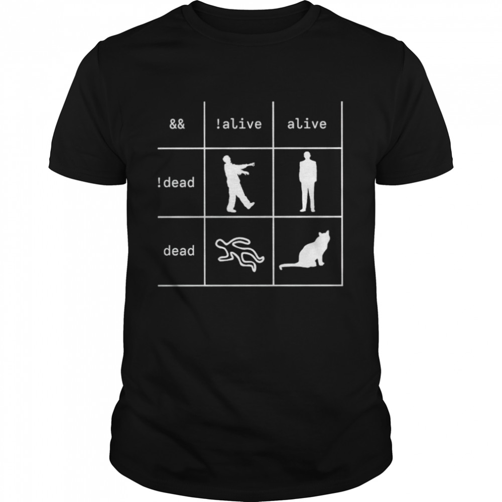 Boolean logic alive dead shirt