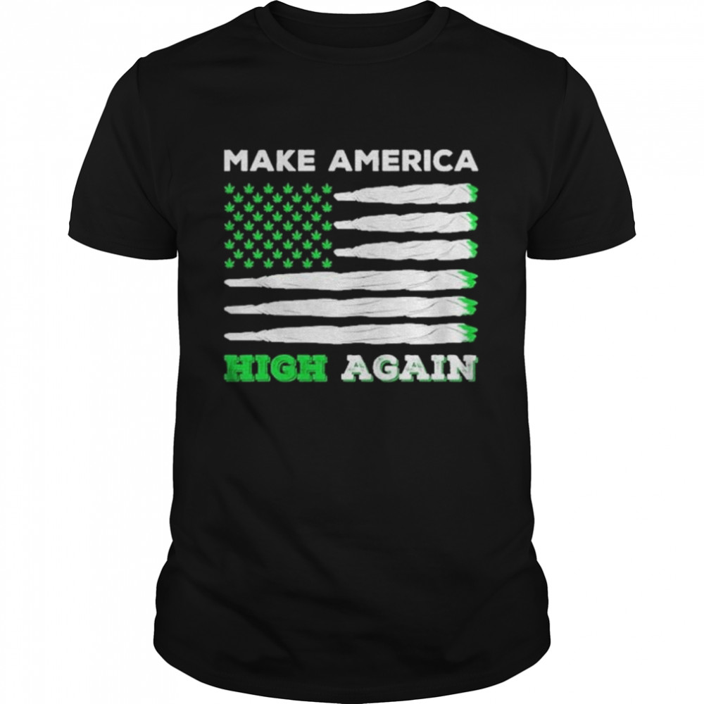 Make America high again American flag shirt Classic Men's T-shirt