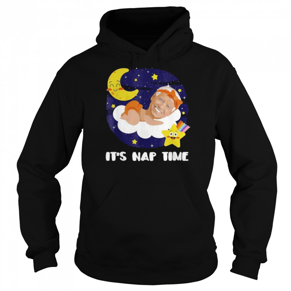 president joe biden taking a nap on the moon cute shirt unisex hoodie