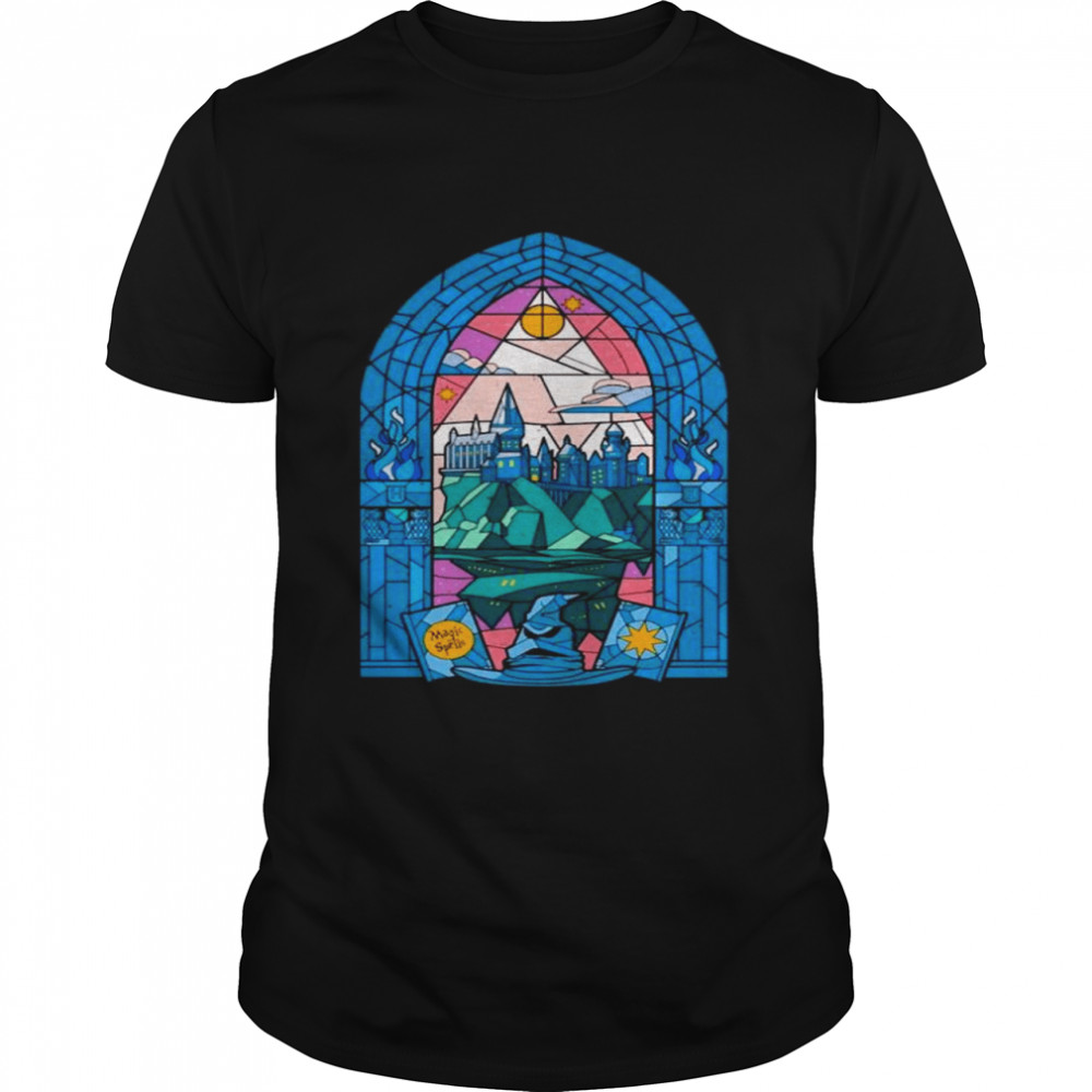 Stained Glass Castle Harry Potter T- Classic Men's T-shirt