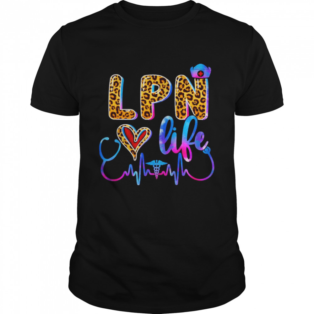LPN Love Life Leopard Nurse Healthcare  Classic Men's T-shirt