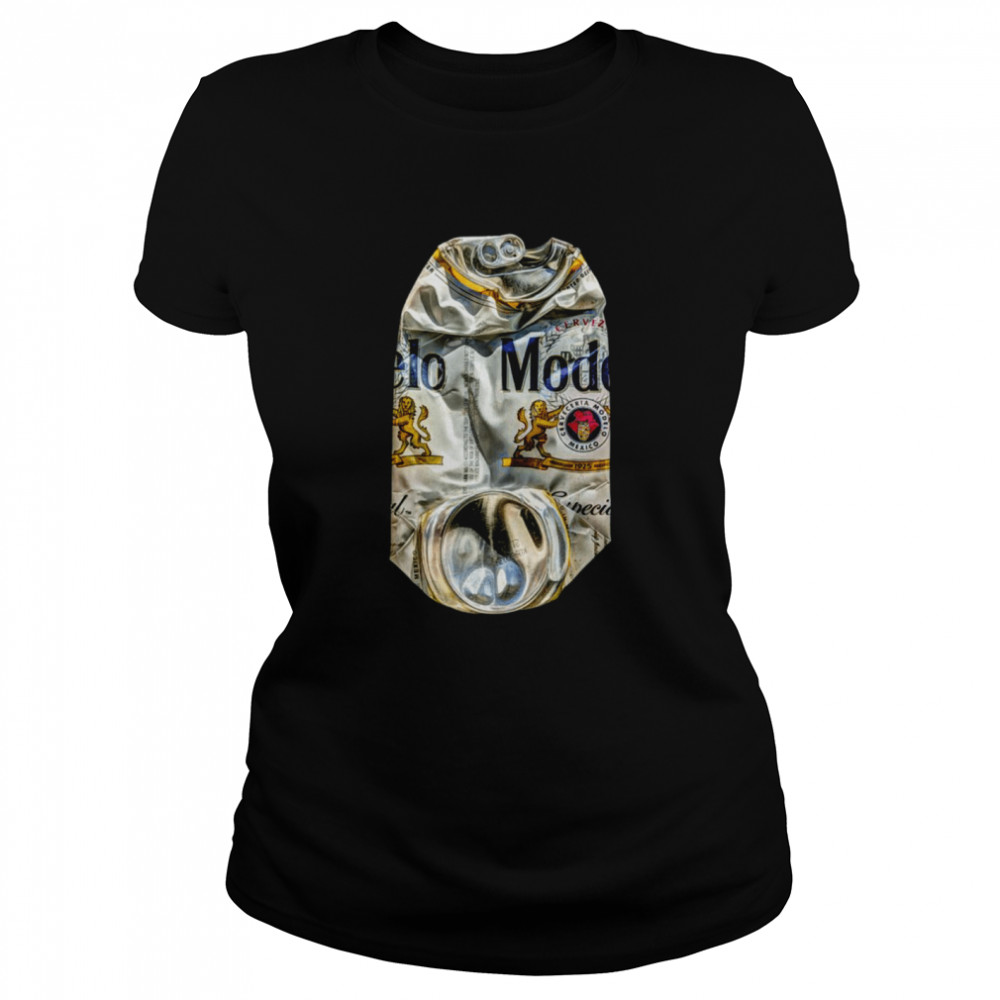 Crushed Beer Can Especial on BW Plywood 82 T- Classic Women's T-shirt