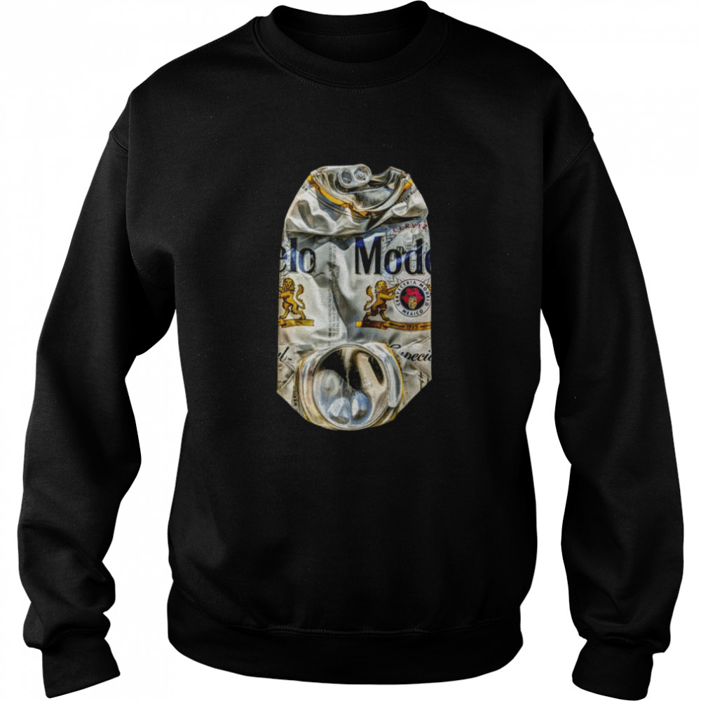 Crushed Beer Can Especial on BW Plywood 82 T- Unisex Sweatshirt