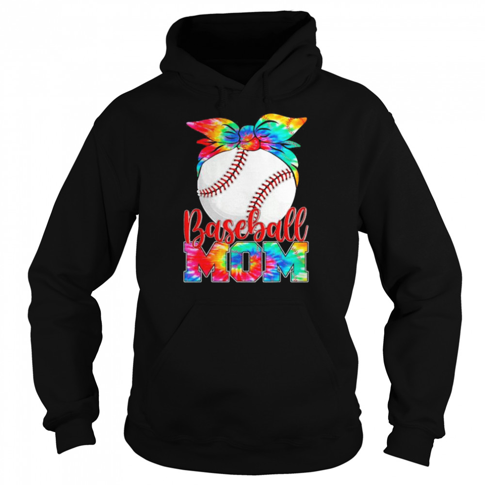 Baseball mom tie dye mother’s day mothers mom shirt Unisex Hoodie