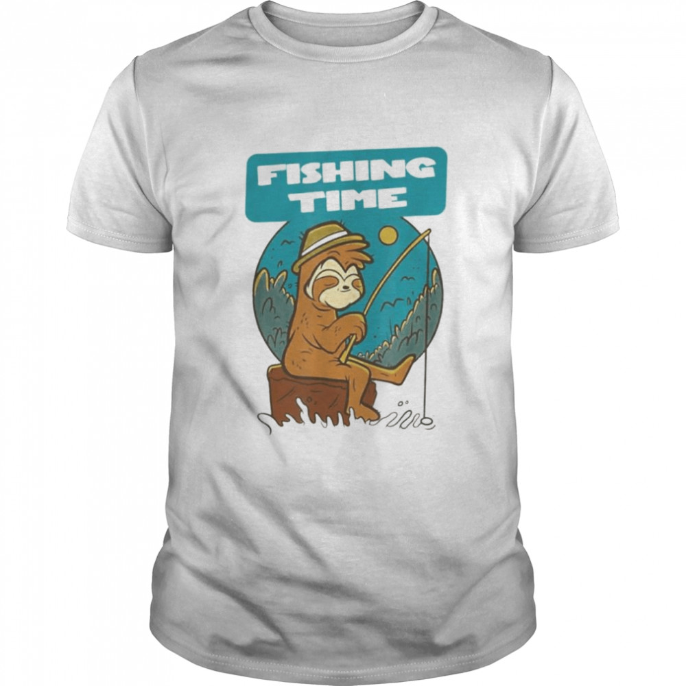 Fishing Time Sloth Shirt