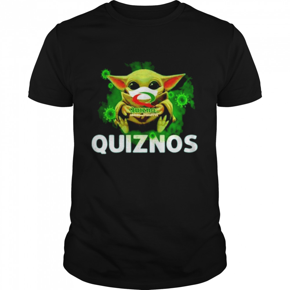 Baby Yoda Mask Quiznos Logo Corona Virus shirt Classic Men's T-shirt