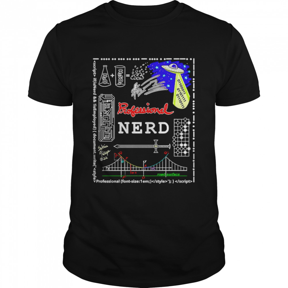 Professional Nerd or Geek with riddles and homages shirt Classic Men's T-shirt