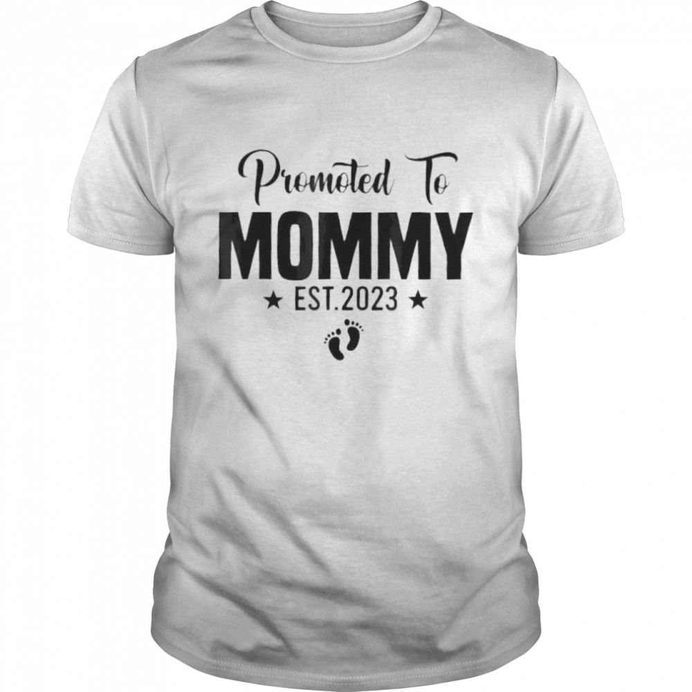 Promoted to mommy est 2022 vintage first time mom mama shirt