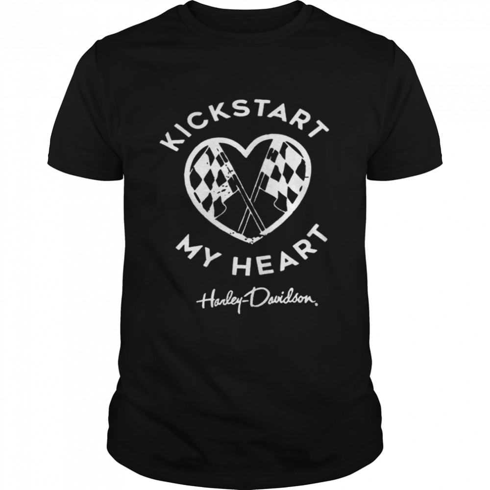 Kickstart My Heart Harley Davidson Logo T-Shirt