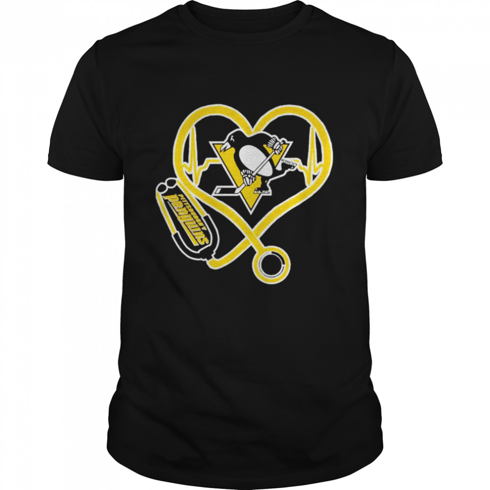 Nurse Heartbeat Pittsburgh Penguins logo shirt