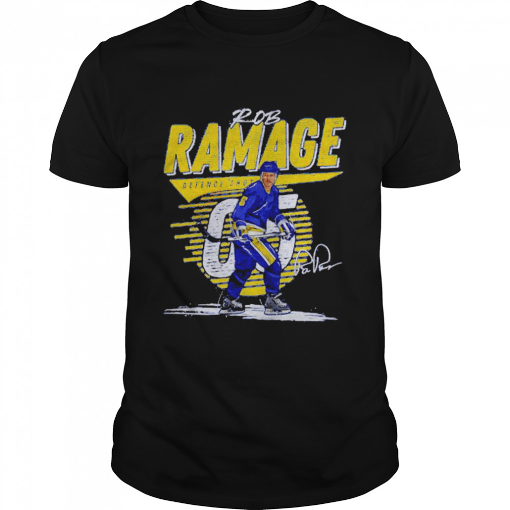 St. Louis Blues Rob Ramage Defence Shot Signature Shirt