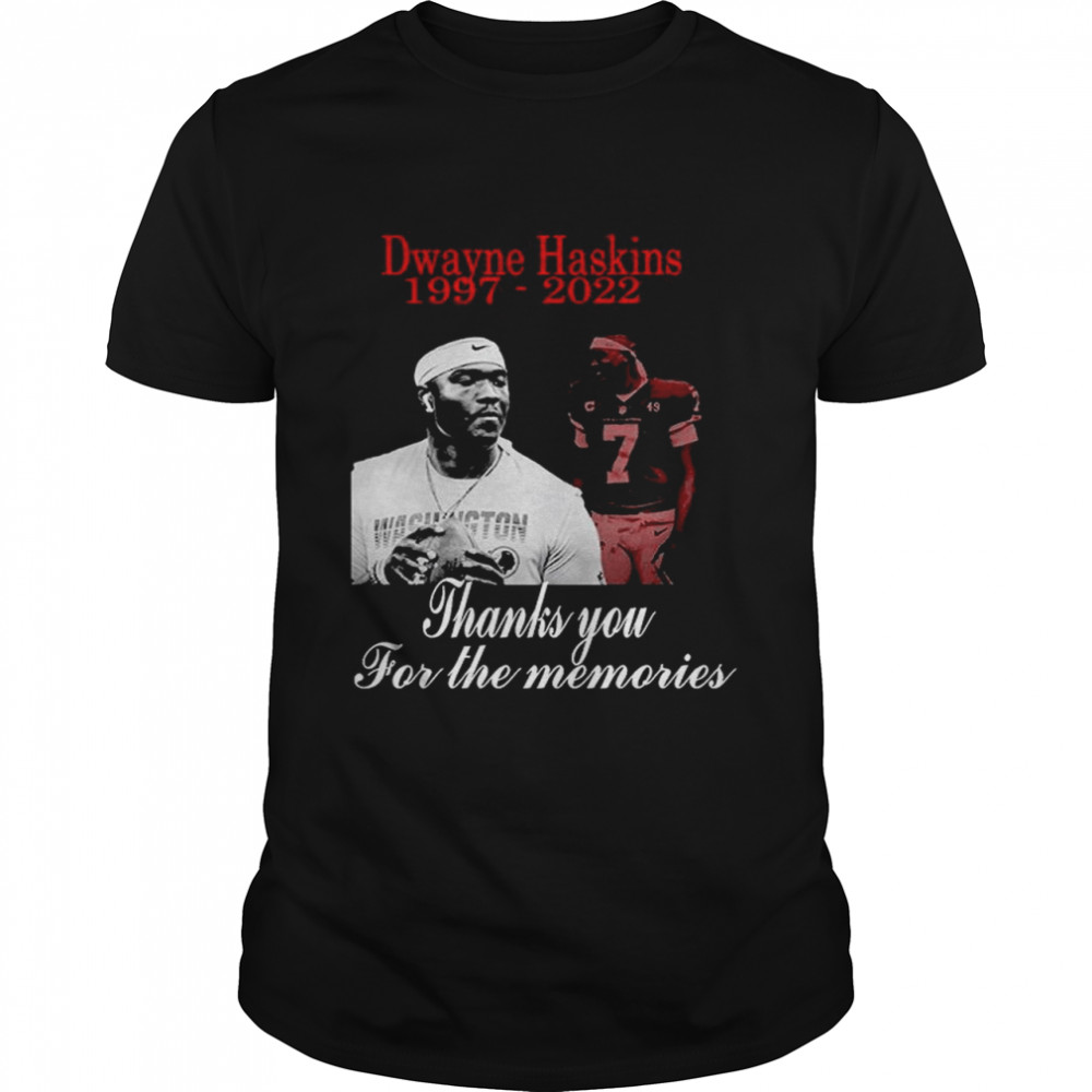 Thank You For The Memories Dwayne Haskins RIP 1997 2022 Signature T-Shirt